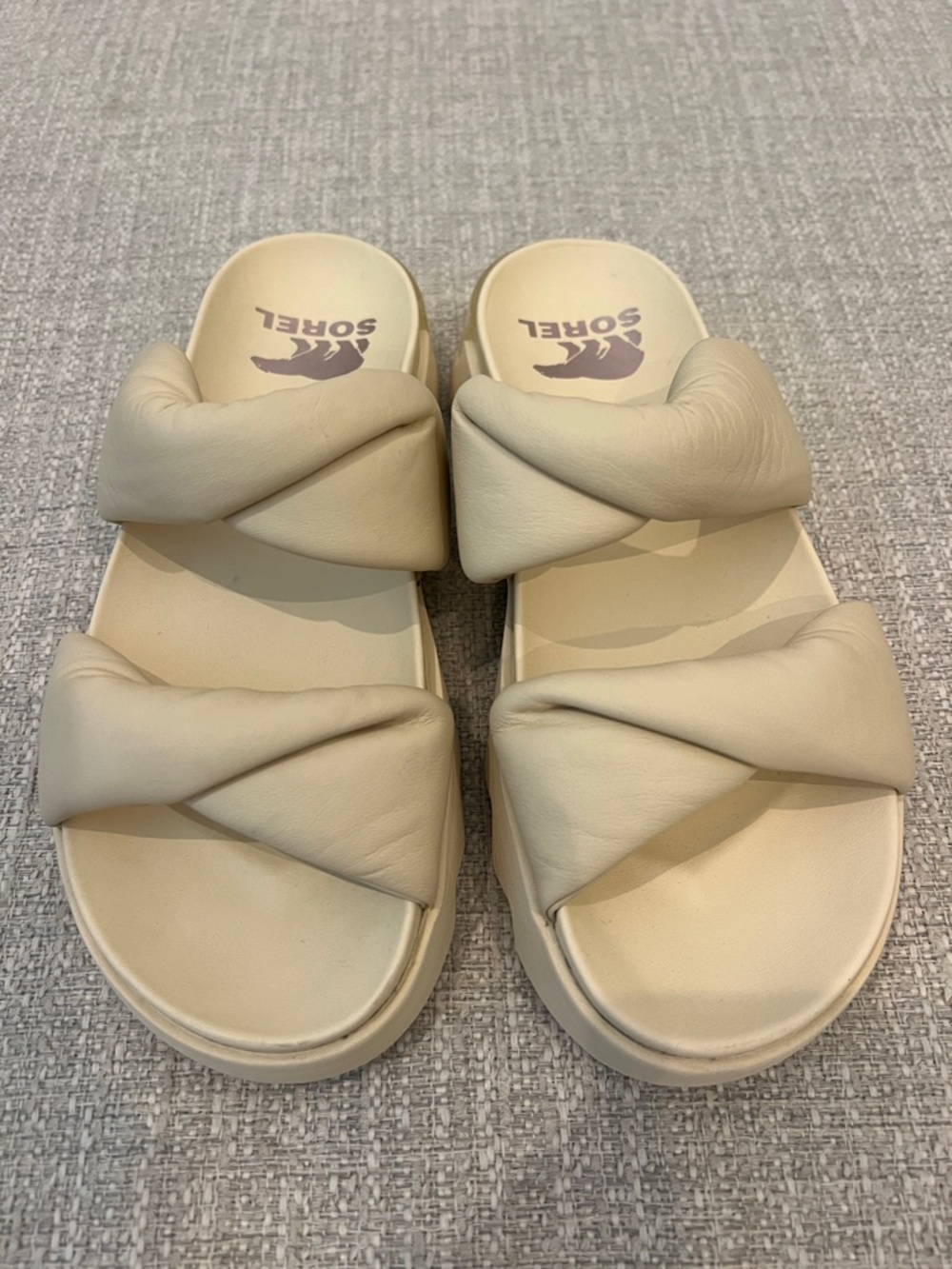 Sorel Women's Cream Viibe Twist Slide Sandals